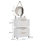 Conjunto Gabinete Para Banheiro Com Rodizio, Com Cuba De Sobr