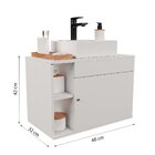 Conjunto Gabinete Para Banheiro Completo Com Cuba Itália Bran