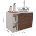 Conjunto Gabinete Para Banheiro Completo Com Cuba Itália Marr