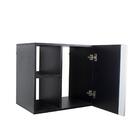 Conjunto Gabinete Para Banheiro Preto 55cm Sem Cuba Harpia