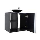 Conjunto Gabinete Para Banheiro Preto Com Cuba Harpia