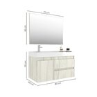 Conjunto Gabinete Para Banheiro Suspenso Com Cuba E Espelho E