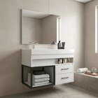 Conjunto Gabinete Para Banheiro Suspenso Com Cuba, Nicho E Es