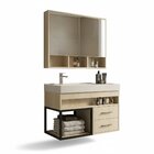 Conjunto Gabinete Para Banheiro Suspenso Com Cuba, Nicho E Es