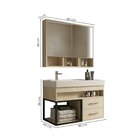 Conjunto Gabinete Para Banheiro Suspenso Com Cuba, Nicho E Es