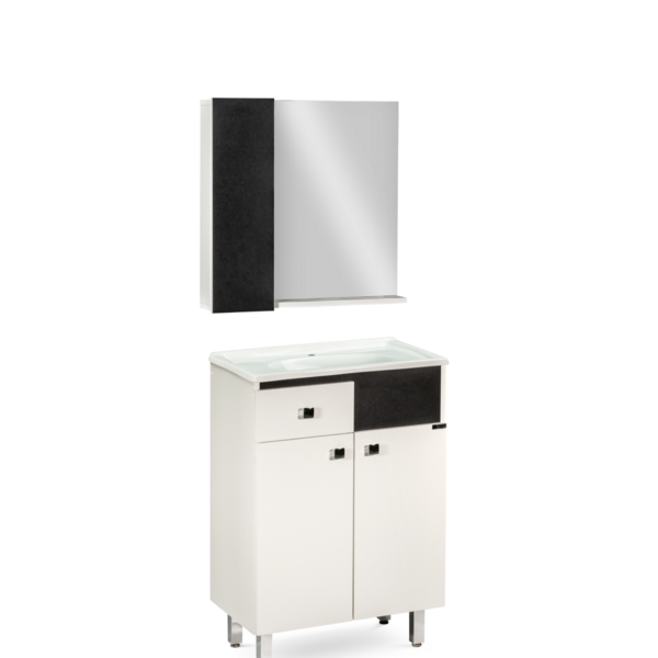 Conjunto Gabinete Para Banheiro Vittoria 60cm