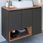 Conjunto Gabinete Suspenso 80 Cm Com Cuba Bl9220 Faem