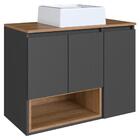 Conjunto Gabinete Suspenso 80 Cm Com Cuba Bl9220 Faem