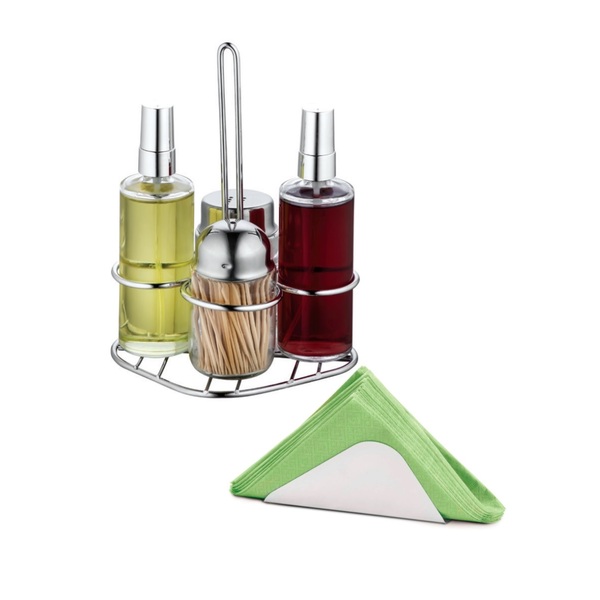 Conjunto Galheteiro + Porta Guardanapo Mesa Restaurante Bar