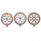 Conjunto Ganchos Flores - Marrom