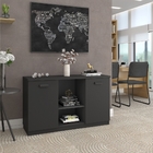 Conjunto Gaveteiro E Balcão Bucky Preto