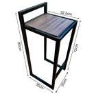 Conjunto Gourmet Industrial Tampo 70x70cm Em Mdf Amadeirado E