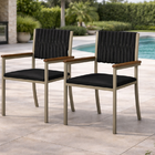 Conjunto Gourmet Náutica 8 Cadeiras Elegance Solare-preto