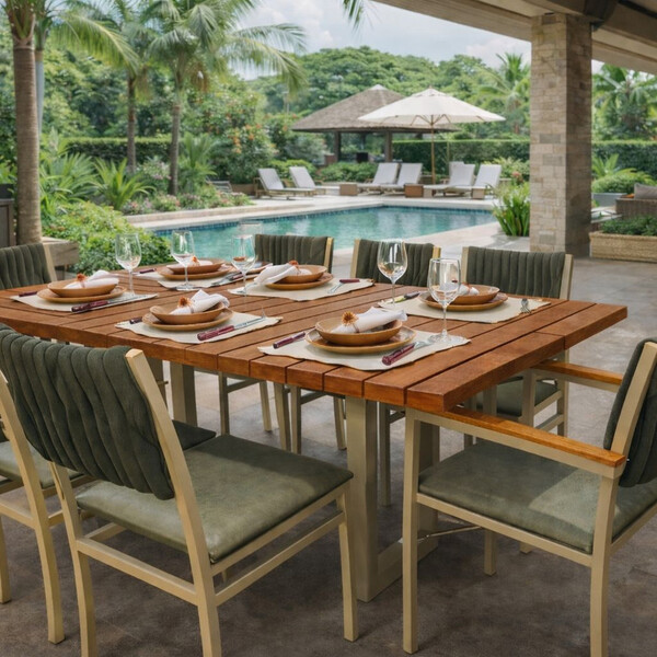 Conjunto Gourmet Náutica 8 Cadeiras Elegance Solare-verde Rp