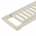 Conjunto Grelha e Porta Grelha para Veículos leves com Baixa Vazão de Alumínio 10x50cm Bege LG Mais