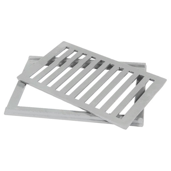 Conjunto Grelha para Veículos leves com Média Vazão de Alumínio Escovado 20x30cm Cinza LG Mais