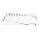 Conjunto Grelha e Porta Grelha para Veículos leves com Média Vazão de Alumínio 20x50cm Branco LG Mais
