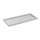 Conjunto Grelha e Porta Grelha para Veículos leves com Média Vazão de Alumínio Escovado 20x50cm Cinza LG Mais