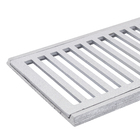 Conjunto Grelha e Porta Grelha para Veículos leves com Média Vazão de Alumínio Escovado 20x50cm Cinza LG Mais