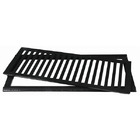 Conjunto Grelha e Porta Grelha para Veículos leves com Média Vazão de Alumínio 20x50cm Preto LG Mais