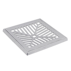 Conjunto Grelha e Porta Grelha para Pedestres com Alta Vazão de Alumínio 30x30cm Cinza LG Mais