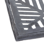 Conjunto Grelha e Porta Grelha Côncavo para Pedestres com Alta Vazão de Ferro 25x25cm Cinza ABrazilian