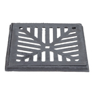 Conjunto Grelha e Porta Grelha Côncavo para Pedestres com Alta Vazão de Ferro 25x25cm Cinza ABrazilian