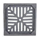 Conjunto Grelha e Porta Grelha Côncavo para Pedestres com Alta Vazão de Ferro 25x25cm Cinza ABrazilian