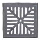 Conjunto Grelha e Porta Grelha Côncavo para Pedestres com Alta Vazão de Ferro 25x25cm Cinza ABrazilian