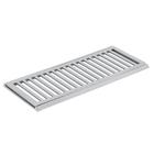 Conjunto Grelha e Porta Grelha para Veículos leves com Média Vazão de Alumínio 20x50cm Cinza LG Mais