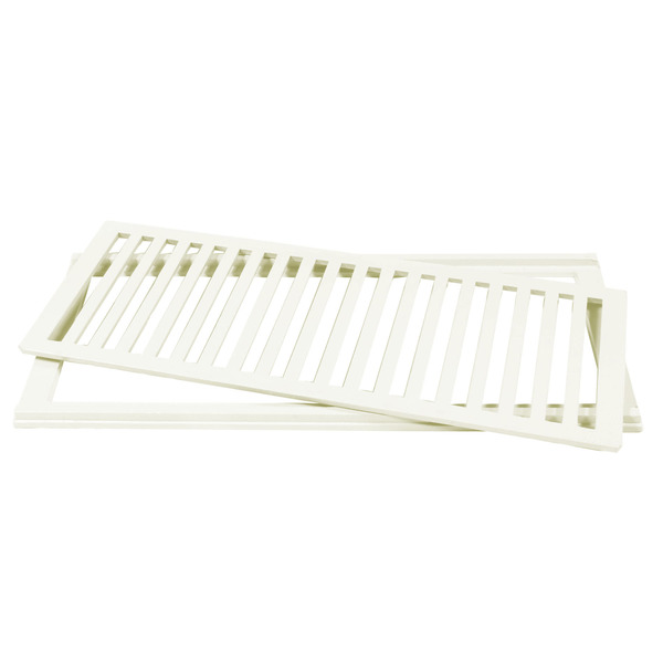 Conjunto Grelha e Porta Grelha Alumínio Areia 20x50cm Lg Mais