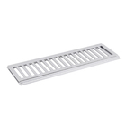 Conjunto Grelha e Porta Grelha Alumínio Polido 15x50cm Lg Mais