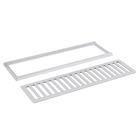 Conjunto Grelha e Porta Grelha Alumínio Polido 15x50cm Lg Mais