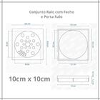 Conjunto Grelha E Porta Grelha Quadrado10x10 Cm Bege