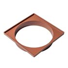 Conjunto Grelha E Porta Grelha Quadrado 10x10cm Marrom