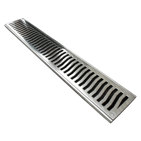 Conjunto Grelha Leve Aluminio Escovado 15x100cm Costa Navarro Leroy Merlin