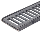 Conjunto Grelha e Porta Grelha Reto para Pedestres com Média Vazão de Ferro Fundido 10x100cm Cinza ABrazilian