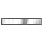 Conjunto Grelha e Porta Grelha Reto para Pedestres com Média Vazão de Ferro Fundido 15x100cm Preto ABrazilian