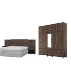 Conjunto Guarda Roupa 11 Portas E Cabeceira Casal Vancouver É