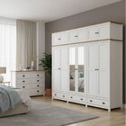 Conjunto Guarda-roupa 12 Portas E Cômoda 8 Gavetas 100% Madei