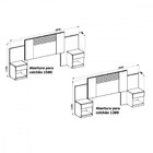 Conjunto Guarda-roupa 3 Peças 6 Portas 12 Gavetas Moval