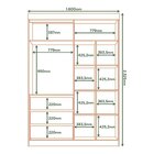 Conjunto Guarda-roupa 3 Portas E 3 Gavetas Bagdá Com Cômoda 4