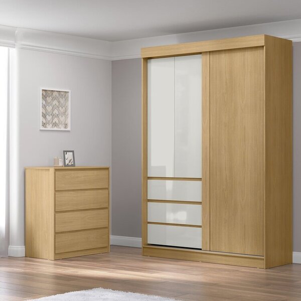 Conjunto Guarda-roupa 3 Portas E 3 Gavetas Bagdá Com Cômoda 4