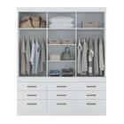 Conjunto Guarda Roupa 3 Portas E Cabeceira Casal Chef Branco