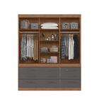 Conjunto Guarda Roupa 3 Portas E Cabeceira Casal Chef Jatobá