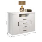 Conjunto Guarda Roupa 3 Portas E Cômoda Chef Branco