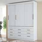 Conjunto Guarda Roupa 3 Portas E Cômoda Chef Branco