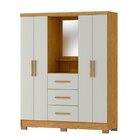 Conjunto Guarda-roupa 4 Portas E 3 Gavetas Capella Com Espelh