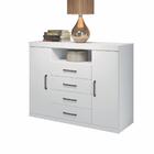 Conjunto Guarda Roupa 6 Portas E Cômoda Seattle Branco