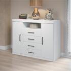 Conjunto Guarda Roupa 6 Portas E Cômoda Seattle Branco